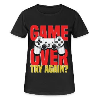 Spielende Controller Motiv - Frauen T-Shirt atmungsaktiv - Schwarz - Vorne - AI Model Female 172 light (172cm)
