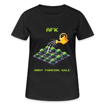 AFK avec le chou kale | Culture maraîchère et jardin - T-shirt respirant Femme - noir - Devant - AI Model Female 172 light (172cm)