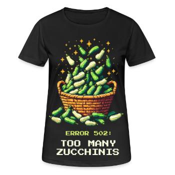 Trop de courgettes | Récolte et mise en conserve - T-shirt respirant Femme - noir - Devant - AI Model Female 172 light (172cm)