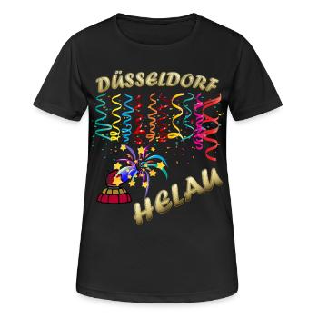 Confettis festifs Helau de Düsseldorf - T-shirt respirant Femme - noir - Devant - AI Model Female 172 light (172cm)