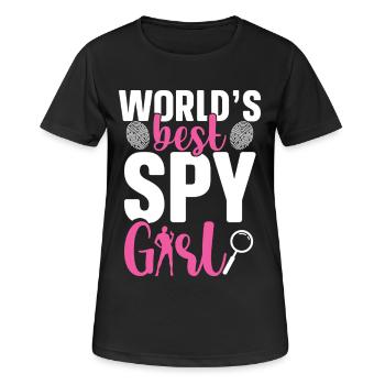 Uniforme de détective privée pour femmes Privé - T-shirt respirant Femme - noir - Devant - AI Model Female 172 light (172cm)