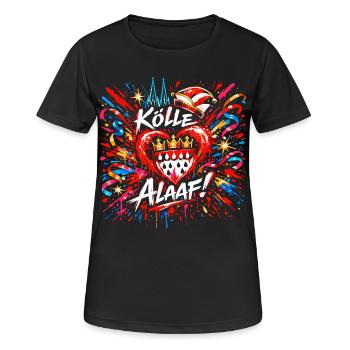 Cadeau de confettis du Carnaval de Kölle Alaaf - T-shirt respirant Femme - noir - Devant - AI Model Female 172 light (172cm)