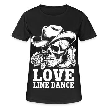Skelett Cowboy Line Dance - Frauen T-Shirt atmungsaktiv - Schwarz - Vorne - AI Model Female 172 light (172cm)