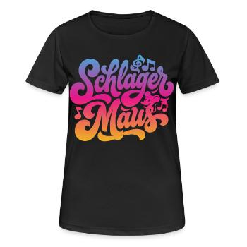 Schlager Maus - Schlagermaus - Schlagermusik - T-shirt respirant Femme - noir - Devant - AI Model Female 172 light (172cm)