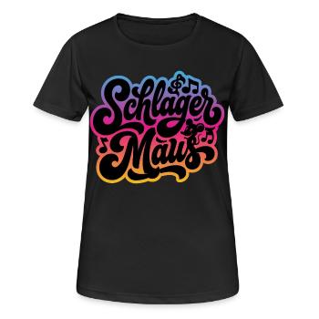 Schlager Maus - Schlagermaus - Schlagermusik - Frauen T-Shirt atmungsaktiv - Schwarz - Vorne - AI Model Female 172 light (172cm)
