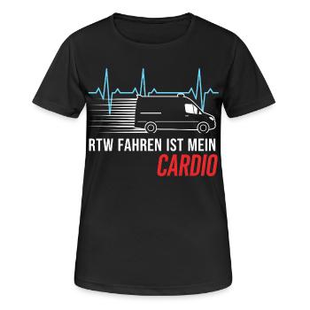 RTW Ambulance Ambulance Rescue Service Paramedic - T-shirt respirant Femme - noir - Devant - AI Model Female 172 light (172cm)