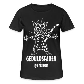 Fil de patience - T-shirt respirant Femme - noir - Devant - AI Model Female 172 light (172cm)