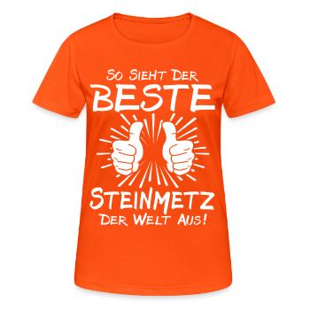 Meilleur tailleur de pierre - T-shirt respirant Femme - orange néon - Devant - AI Model Female 172 dark (172cm)