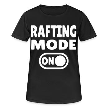 Rafting Mode ON – Whitewater in a rubber dinghy - Women's Breathable T-Shirt - black - Front - AI Model Female 172 light (172cm)