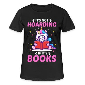 Lire, lire, licorne - T-shirt respirant Femme - noir - Devant - AI Model Female 172 light (172cm)