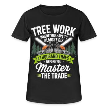 Championnat de la tronçonneuse dans la forêt - T-shirt respirant Femme - noir - Devant - AI Model Female 172 light (172cm)