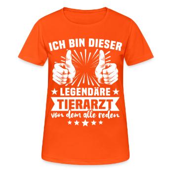 Vet Legend - Women's Breathable T-Shirt - neon orange - Front - AI Model Female 172 dark (172cm)