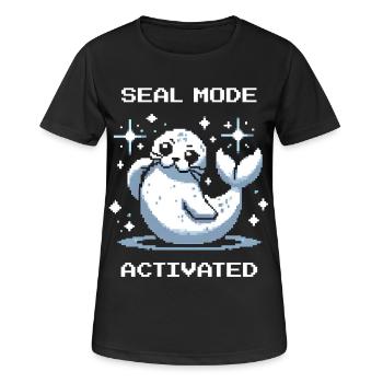 Mode scellement sur | Robbe Mood - T-shirt respirant Femme - noir - Devant - AI Model Female 172 light (172cm)
