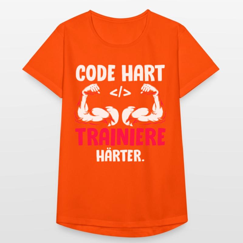 Coder CODE HART TRAINIERE HÄRTER Lustiges Frauen T-Shirt atmungsaktiv