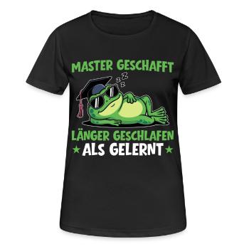 Master obtenu - A dormi plus longtemps qu’appris - T-shirt respirant Femme - noir - Devant - AI Model Female 172 light (172cm)
