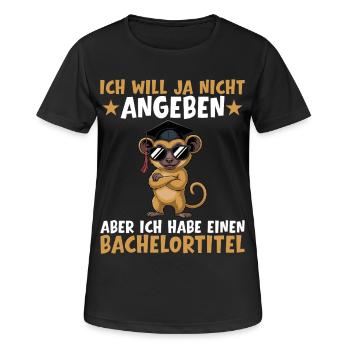Licence réussie à l’examen de licence - T-shirt respirant Femme - noir - Devant - AI Model Female 172 light (172cm)