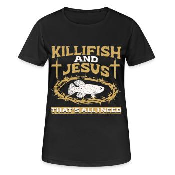 Toothcarp Killfish Toothed carp - Women's Breathable T-Shirt - black - Front - AI Model Female 172 light (172cm)