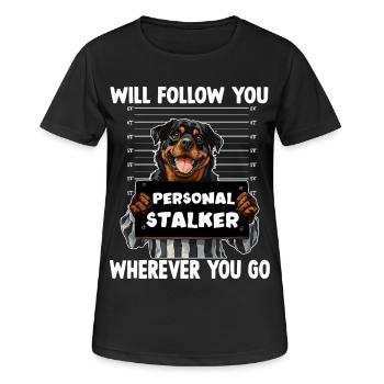Promenade cadeau du propriétaire de chien sur les proverbes du chien - T-shirt respirant Femme - noir - Devant - AI Model Female 172 light (172cm)
