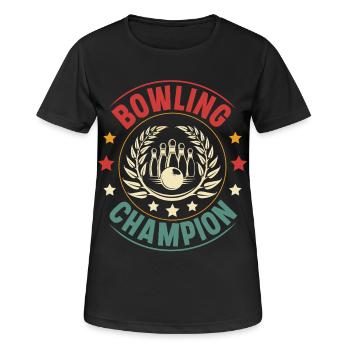Bowling - T-shirt respirant Femme - noir - Devant - AI Model Female 172 light (172cm)
