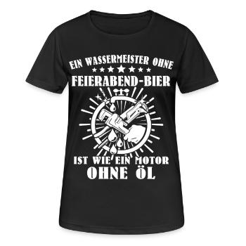 Maître Technicien en Approvisionnement en Eau - T-shirt respirant Femme - noir - Devant - AI Model Female 172 light (172cm)
