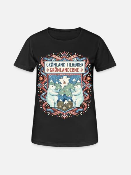 Grönland gehört Grönländern Anti-Kolonial - Frauen T-Shirt atmungsaktiv - Schwarz
