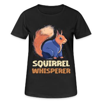 Eichhörnchen Flüsterer Denim - Frauen T-Shirt atmungsaktiv - Schwarz - Vorne - AI Model Female 172 light (172cm)