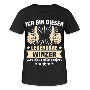 Winzer Sprüche - Frauen T-Shirt atmungsaktiv - Schwarz - Vorne - AI Model Female 172 light (172cm)
