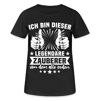 Légende du Sorcier - T-shirt respirant Femme - noir - Devant - AI Model Female 172 light (172cm)