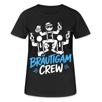 Enterrement de vie de garçon T-shirt hommes Grondement de fête de garçon - T-shirt respirant Femme - noir - Devant - AI Model Female 172 light (172cm)