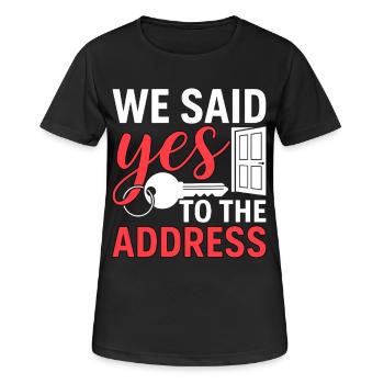 Nous avons accepté l’adresse - T-shirt respirant Femme - noir - Devant - AI Model Female 172 light (172cm)