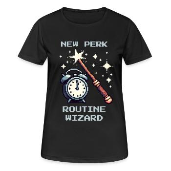 Routine Wizard | Social Work Everyday Life - Women's Breathable T-Shirt - black - Front - AI Model Female 172 light (172cm)