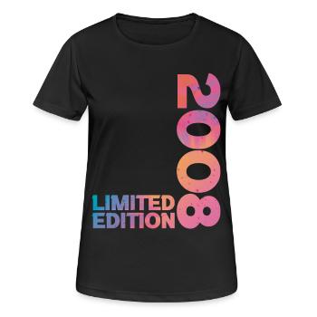 2008 18th Birthday Gift 18th Anniversary - Women's Breathable T-Shirt - black - Front - AI Model Female 172 light (172cm)