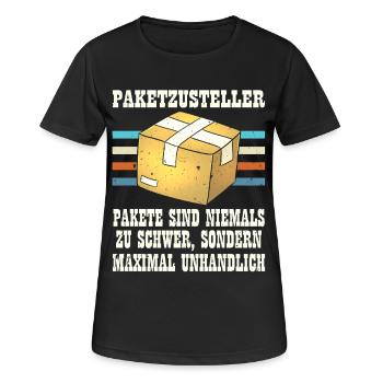 Postboten PAKETZUSTELLER PAKETE SIND NIEMALS ZU - Frauen T-Shirt atmungsaktiv - Schwarz - Vorne - AI Model Female 172 light (172cm)