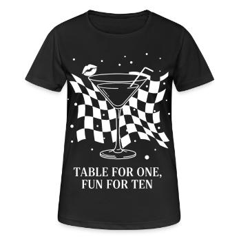 Table For One Martini Party - Women's Breathable T-Shirt - black - Front - AI Model Female 172 light (172cm)