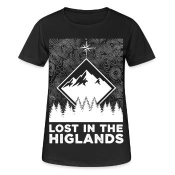 Lost In The Highlands - Women's Breathable T-Shirt - black - Front - AI Model Female 172 light (172cm)
