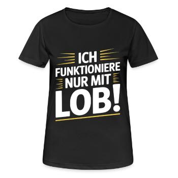 Motivation Saying Praise - Women's Breathable T-Shirt - black - Front - AI Model Female 172 light (172cm)