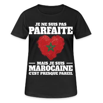 Je Suis Marocaine Femme Maroc - T-shirt respirant Femme - noir - Devant - AI Model Female 172 light (172cm)