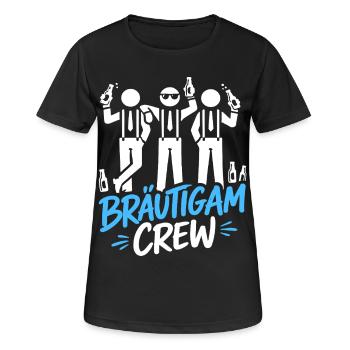 T-shirt de fête de garçon Hommes Grondement de fête de garçon - T-shirt respirant Femme - noir - Devant - AI Model Female 172 light (172cm)