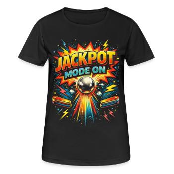 Pinball Pinball Player Jackpot Mode On - Women's Breathable T-Shirt - black - Front - AI Model Female 172 light (172cm)