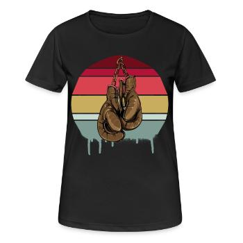 Boxing Handschuhe - Frauen T-Shirt atmungsaktiv - Schwarz - Vorne - AI Model Female 172 light (172cm)