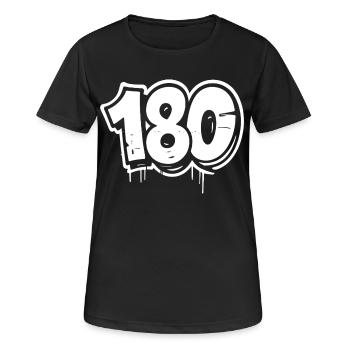 180 Darts Professional Outfit Bull's Eye - Women's Breathable T-Shirt - black - Front - AI Model Female 172 light (172cm)