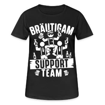 T-shirt de fête de garçon Hommes Grondement de fête de garçon - T-shirt respirant Femme - noir - Devant - AI Model Female 172 light (172cm)