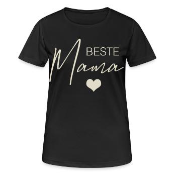 Meilleure maman - T-shirt respirant Femme - noir - Devant - AI Model Female 172 light (172cm)