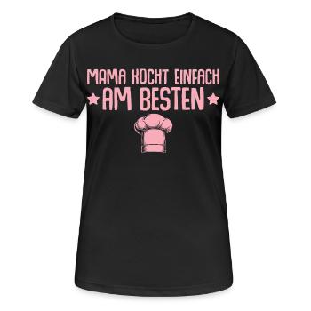 Mom simply cooks best - Mother's Day - Women's Breathable T-Shirt - black - Front - AI Model Female 172 light (172cm)