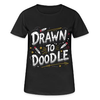 Gribouillis Dessins Dessins Dessin à Gribouillis - T-shirt respirant Femme - noir - Devant - AI Model Female 172 light (172cm)