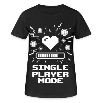 Cœur de joueur en mode solo - T-shirt respirant Femme - noir - Devant - AI Model Female 172 light (172cm)