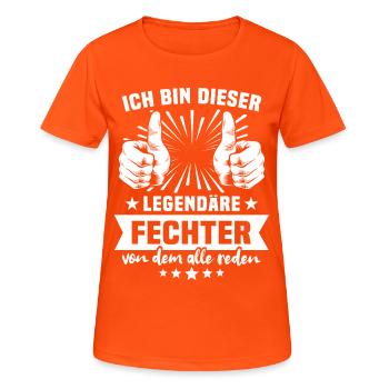 Fencer Legend - Women's Breathable T-Shirt - neon orange - Front - AI Model Female 172 dark (172cm)