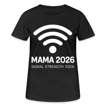 Mom 2026 100% - Women's Breathable T-Shirt - black - Front - AI Model Female 172 light (172cm)