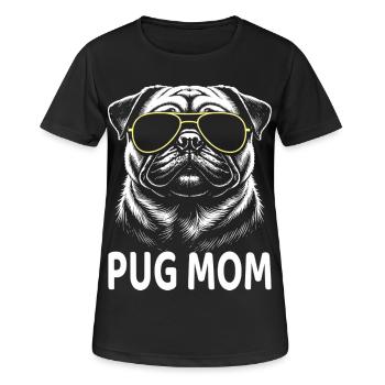 Mops Mom - Frauen T-Shirt atmungsaktiv - Schwarz - Vorne - AI Model Female 172 light (172cm)