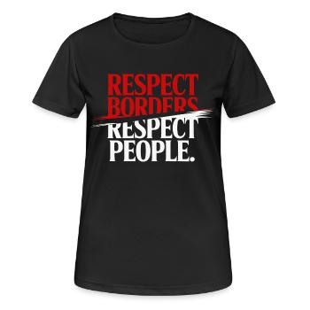 Respect Borders Respect People - Greenland - Women's Breathable T-Shirt - black - Front - AI Model Female 172 light (172cm)